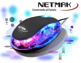 MOUSE USB LUMINOSO NM-M01 NEGRO NM-M01
NETMAK